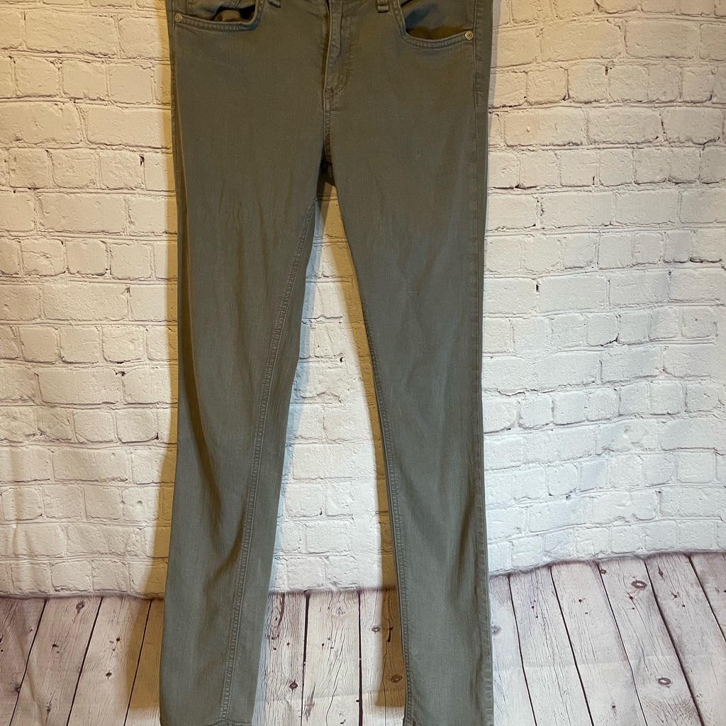Rag & Bone Gray Midrise Skinny Jeans, 28